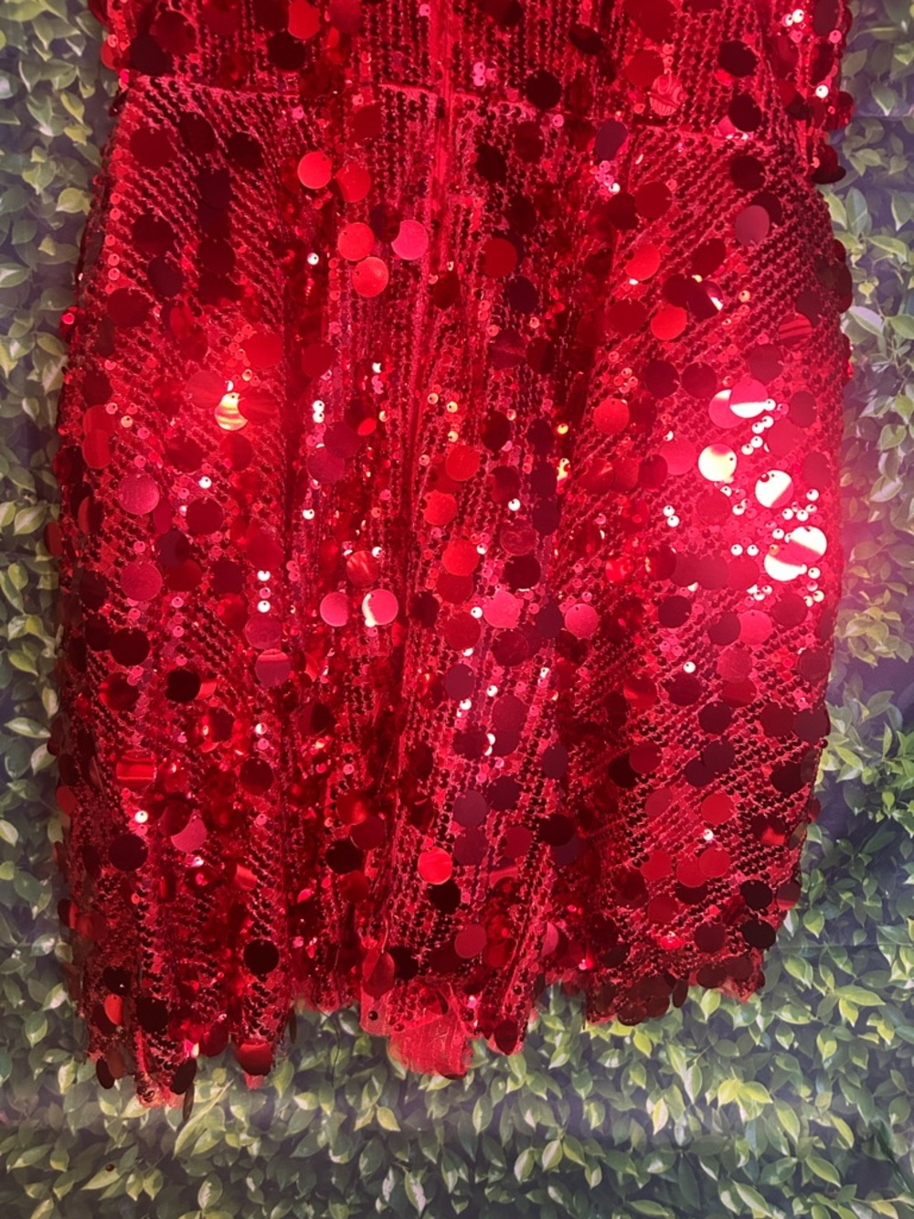 SHEIN Red Sequin Spaghetti Strap Mini Dress - Picture 3 of 6